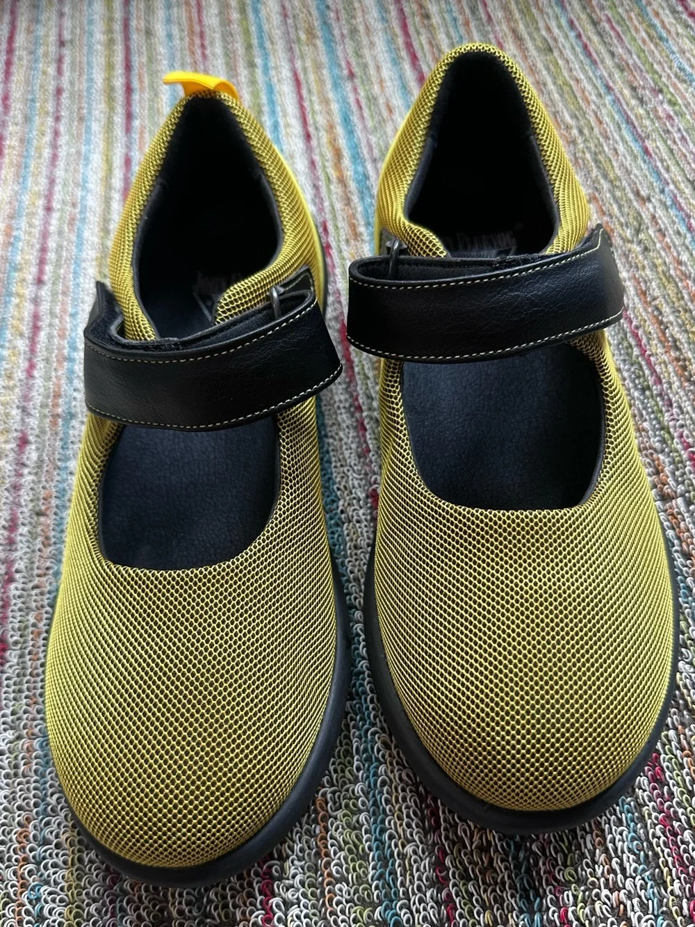 Fluevog LIKE NEW Urban Angels Pilot yellow vegan mesh Velcro sneaker-8 (fit 7.5)